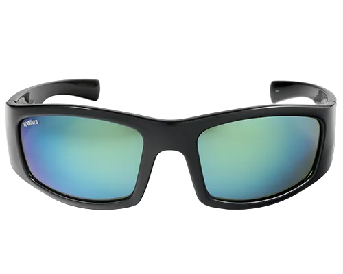 Spotters Coyote  Gloss Black Mens Performance Polarised Sunglasses