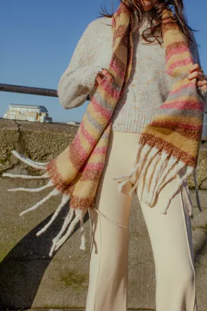 Striped Warm Wrap Scarf