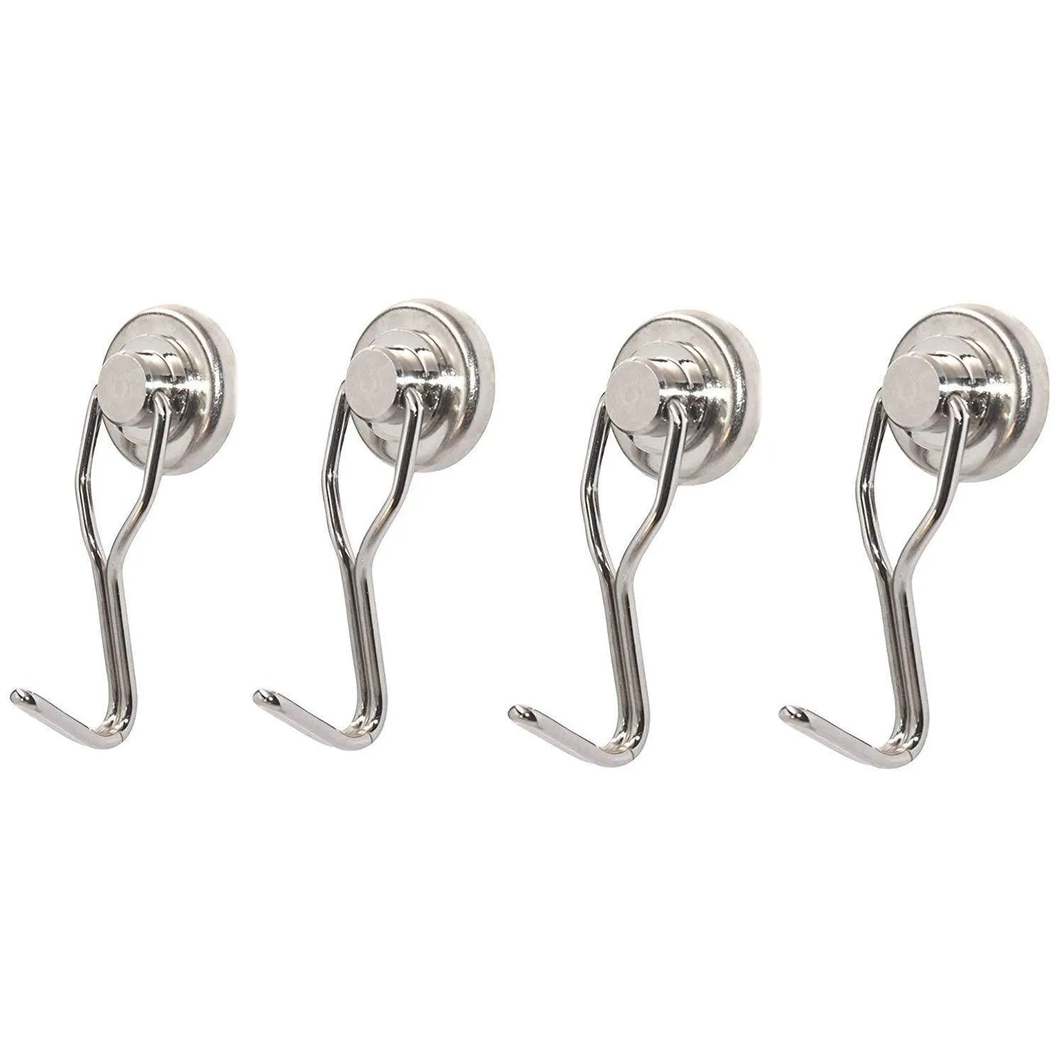 StyleZ 4 Pcs Heavy Duty Swivel Magnetic Swing Hooks Super Strong All Purpose Stainless Steel Hangers