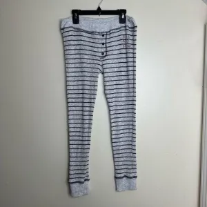 Sundry Rise and Shine Thermal Pajama PJ Pants Gray Stripe size 1 / Small