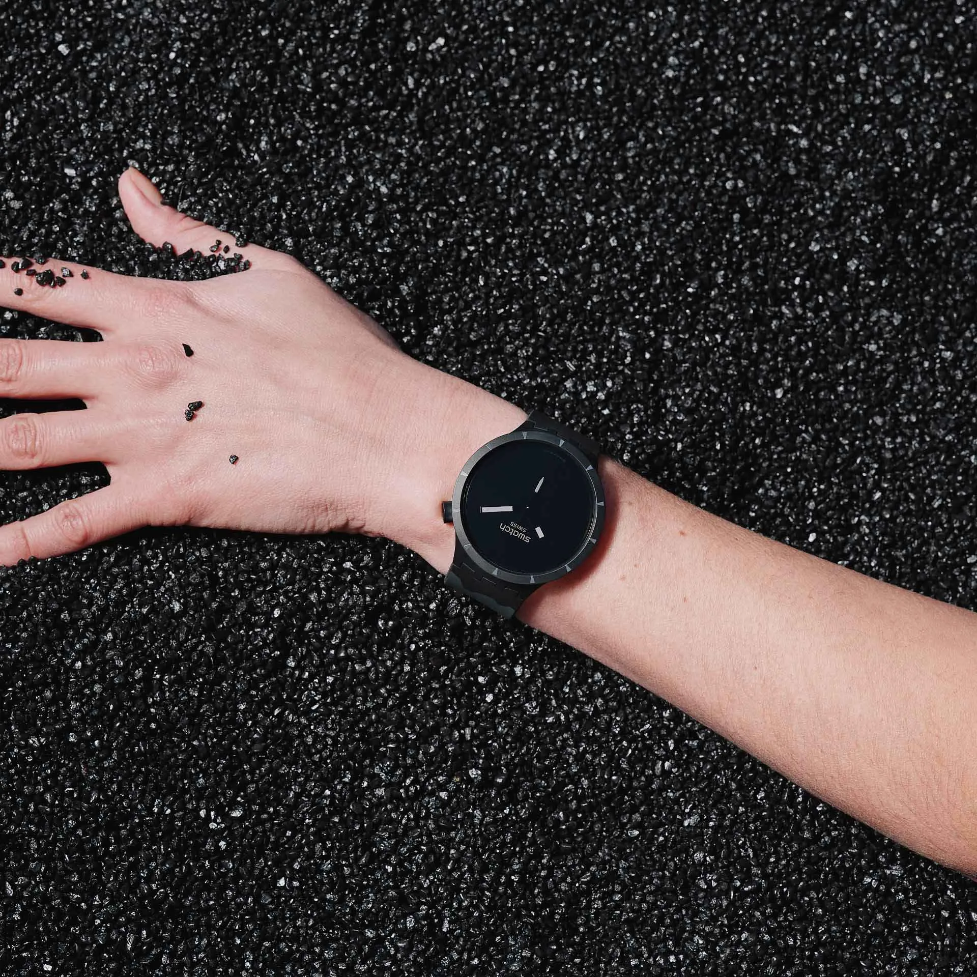 Swatch BIOCERAMIC BASALT ORIGINALS BIG BOLD 47MM SB03B110 watch