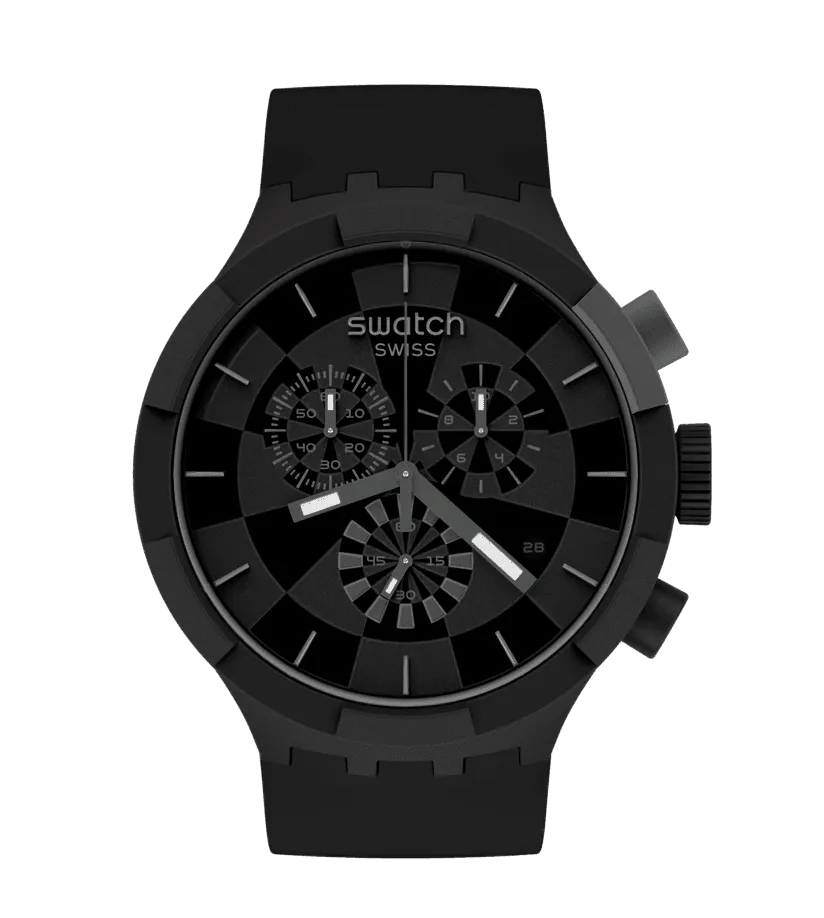 Swatch Checkpoint Black Originals Big Bold 47mm SB02B400 watch