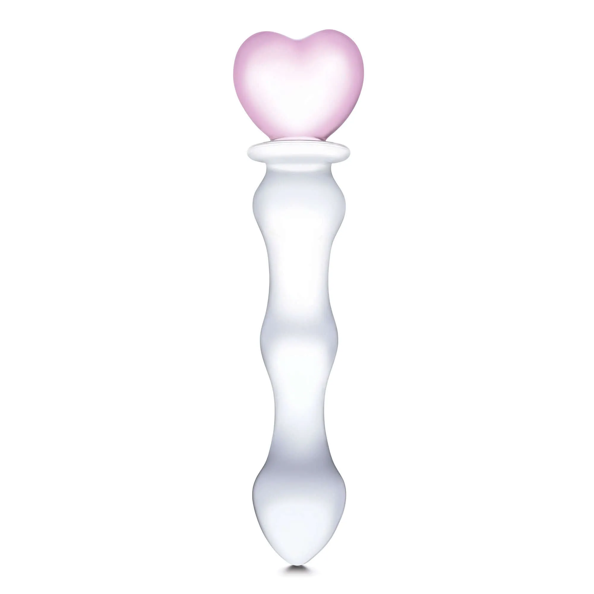 Sweetheart Glass Dildo: An 8-inch Elegance in Pink/Clear for Heartfelt Pleasure