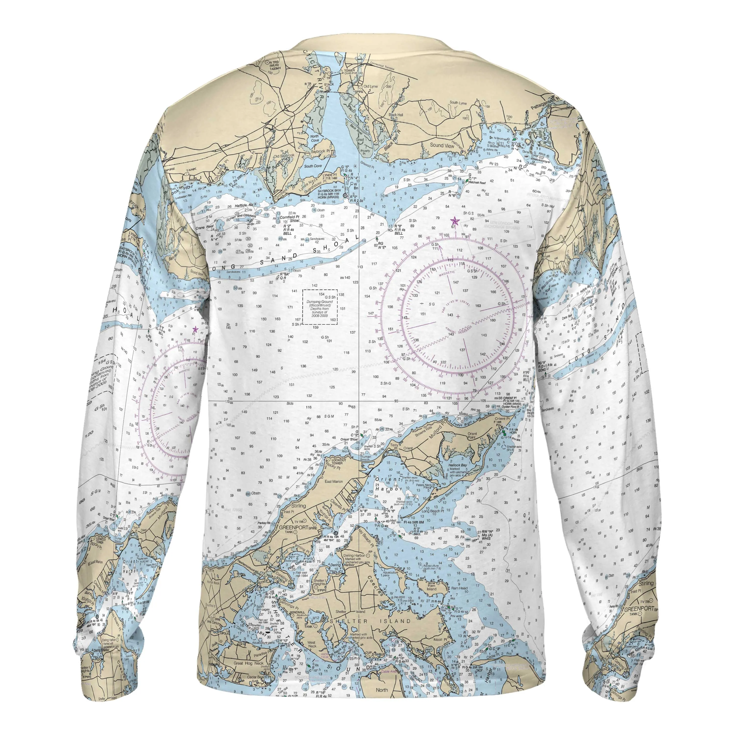 The Old Saybrook to Greenport Long Sleeve Performance Tee