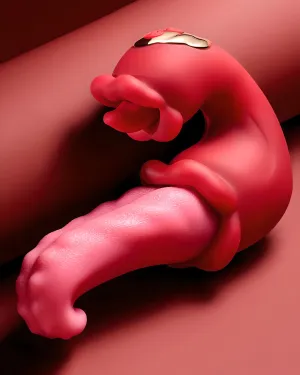 The Tongue Toy - Twin Rose Swirling Waterproof Rechargeable Vibrator