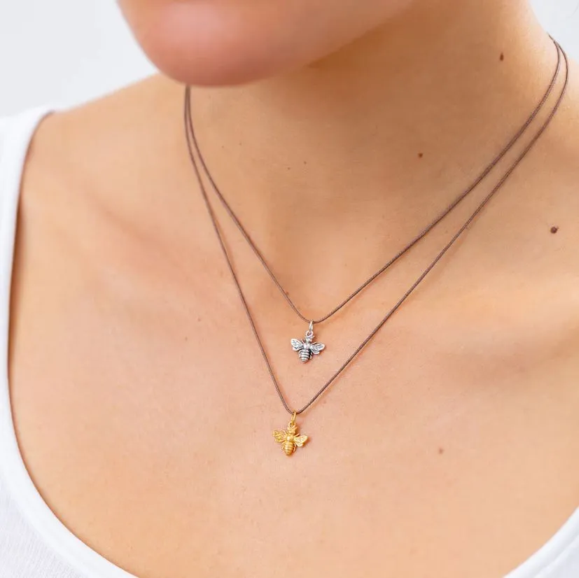 Tiny Charm Necklace - Honey Bee