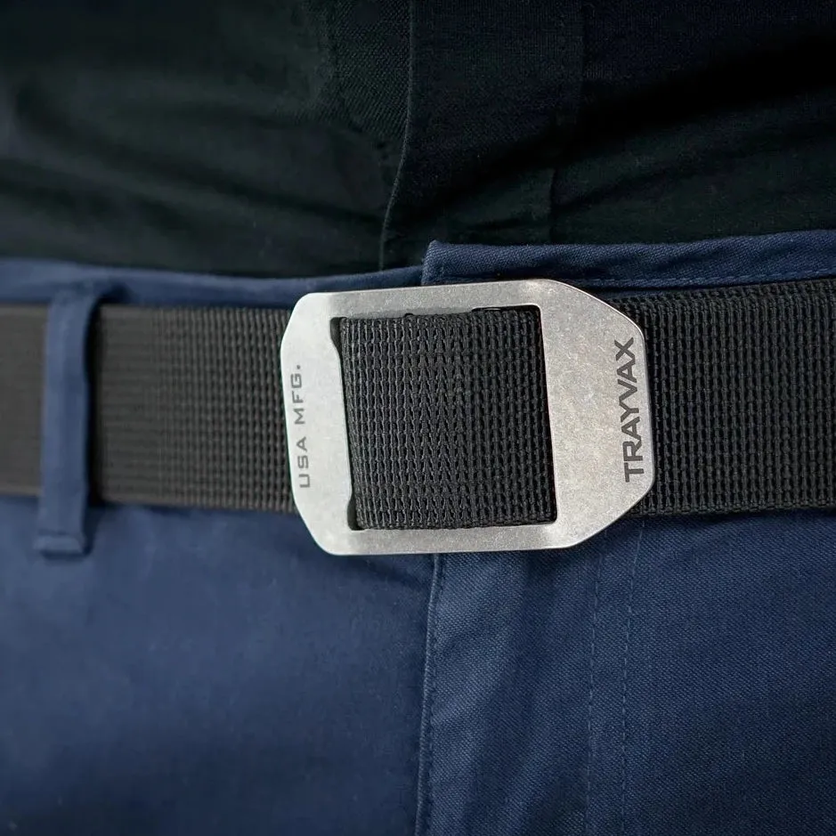 Trayvax Cinch Designer Belt - Heavy Duty Nylon Web Belt