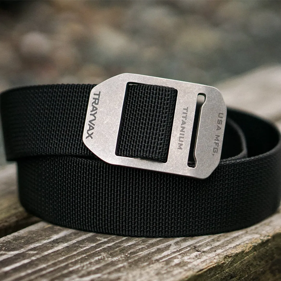 Trayvax Cinch Designer Belt - Heavy Duty Nylon Web Belt