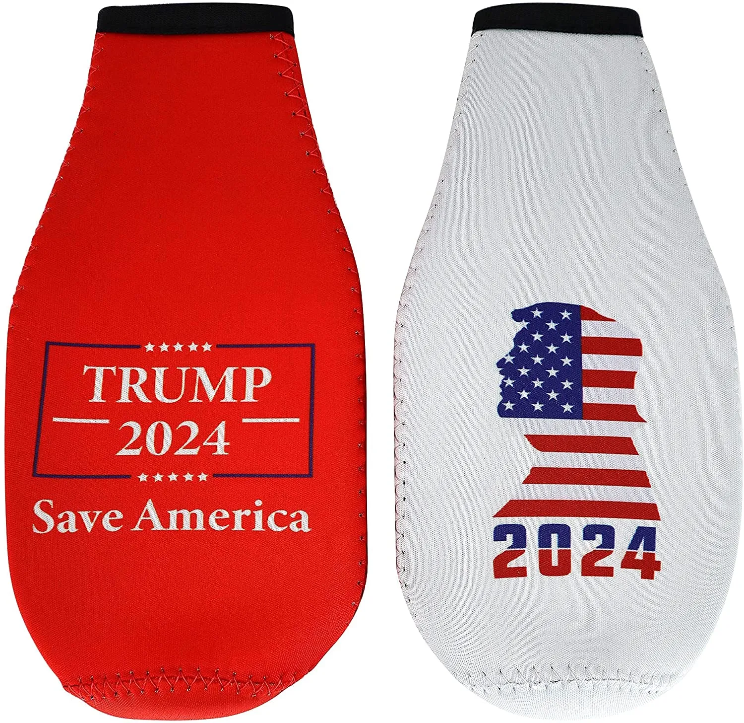 Trump 2024 Beer Bottle Insulator - Donald Trump Gifts MAGA Save America,Make Liberals Cry Again,Four More Years of Liberal Tears,Insulated Cooler Sleeve with Zipper,Built-In Removable Bottle Opener