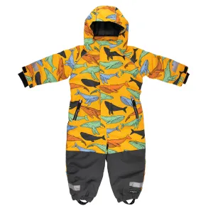Tumeric Whale Print Winter Overall