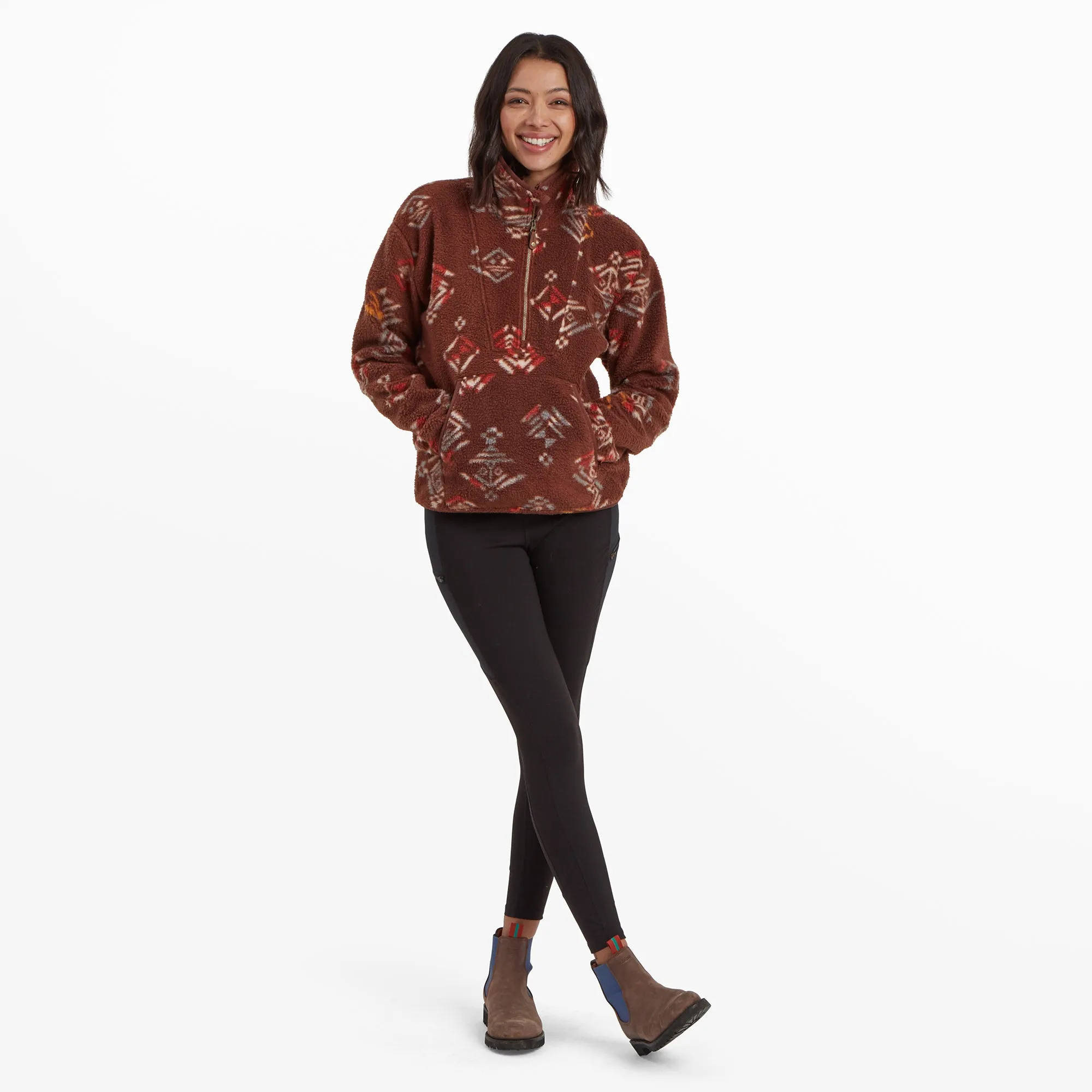 Uddesya Eco Quarter Zip Jacket - Cappuccino Yathra