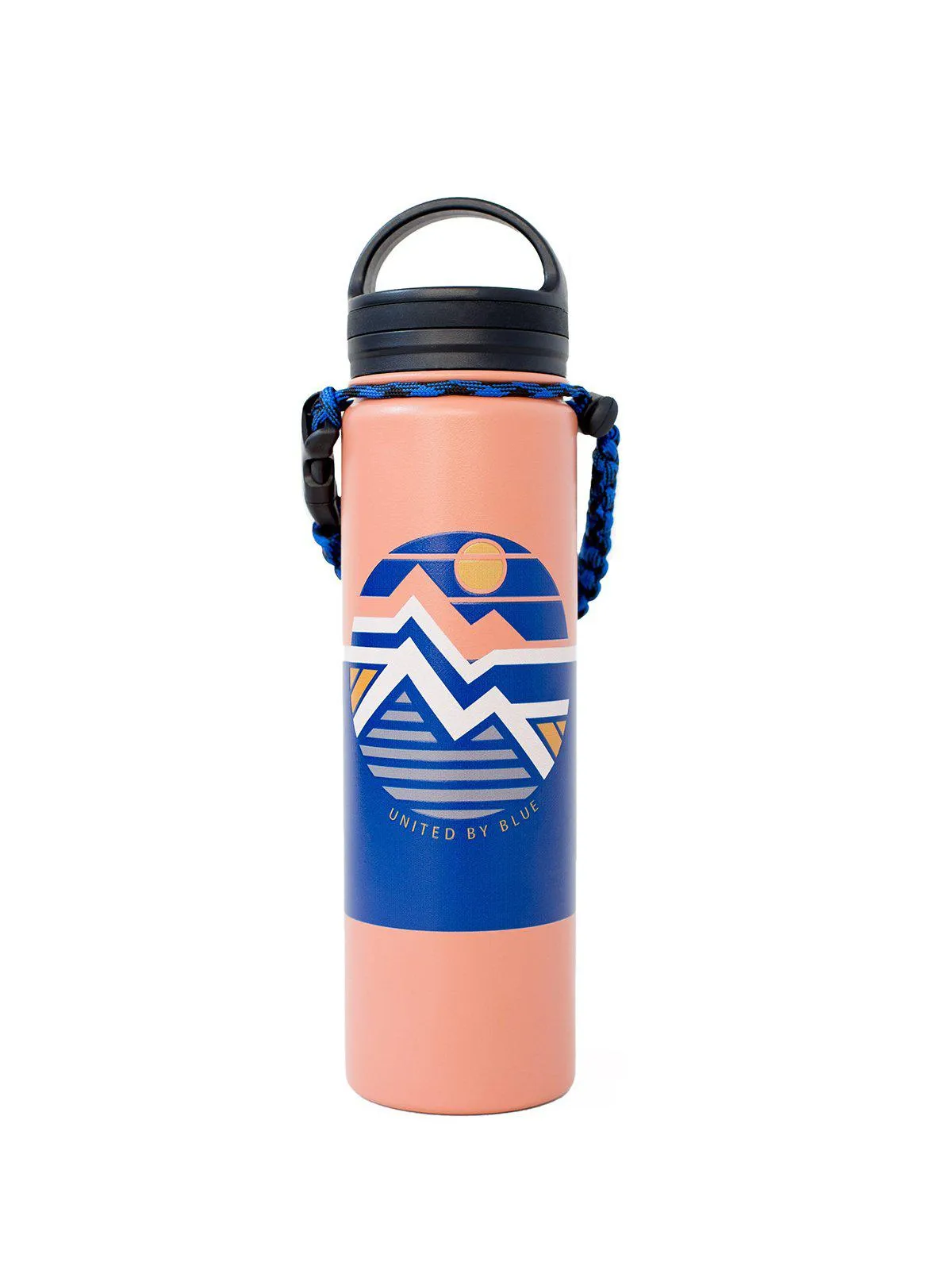 United by Blue 22oz Geo Mountain 22oz Insulated Steel Water Bottle Orange