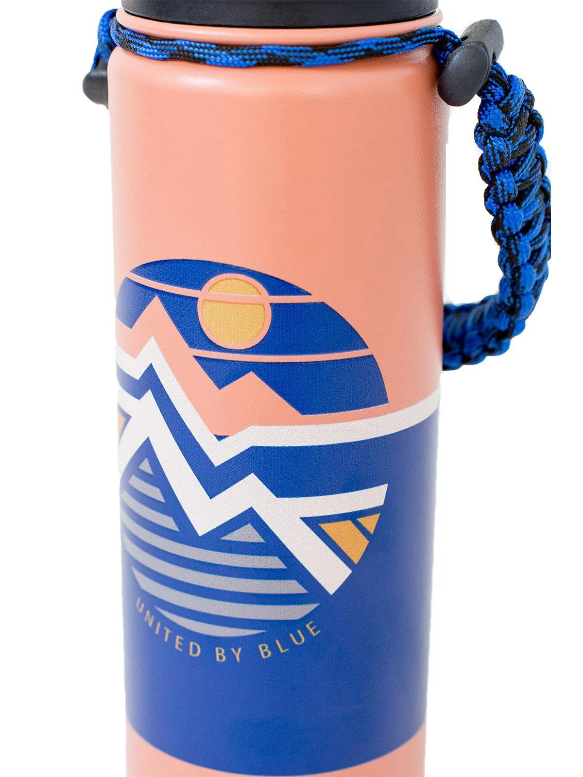 United by Blue 22oz Geo Mountain 22oz Insulated Steel Water Bottle Orange