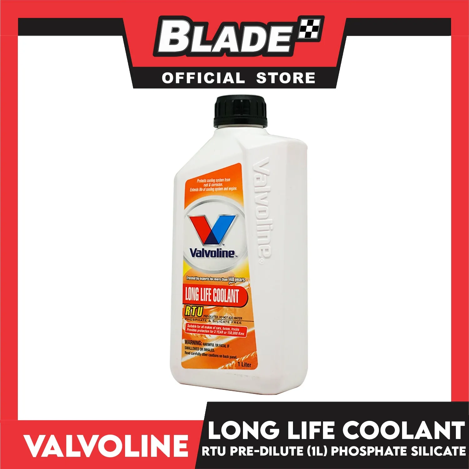 Valvoline Long Life Coolant RTU Pre-Diluted Phosphate & Silicate Free 1L