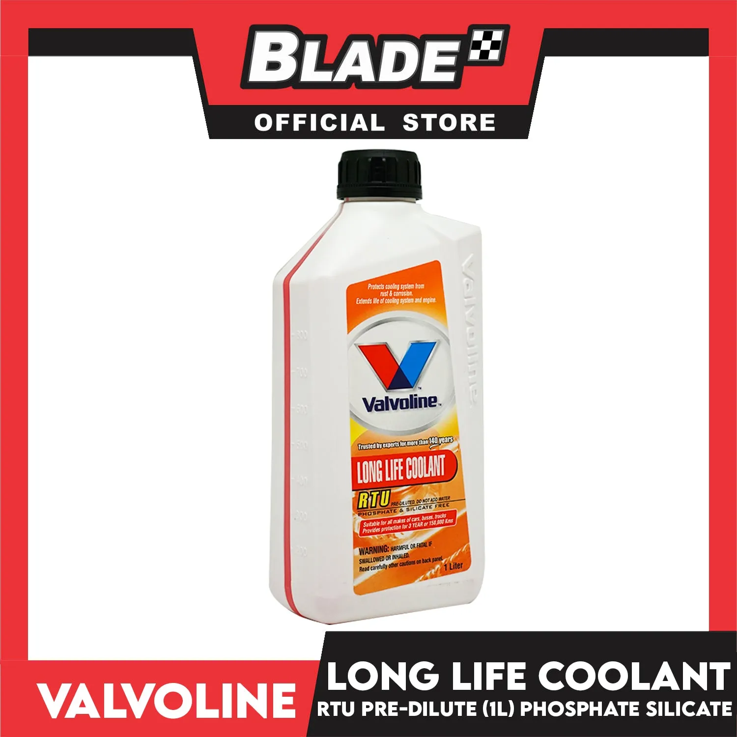 Valvoline Long Life Coolant RTU Pre-Diluted Phosphate & Silicate Free 1L