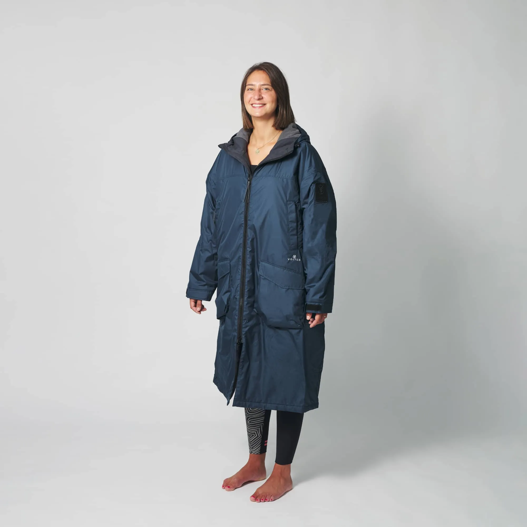 VOITED Original Outdoor Change Robe & Drycoat for Surfing, Camping, Vanlife & Wild Swimming  - Ocean Navy