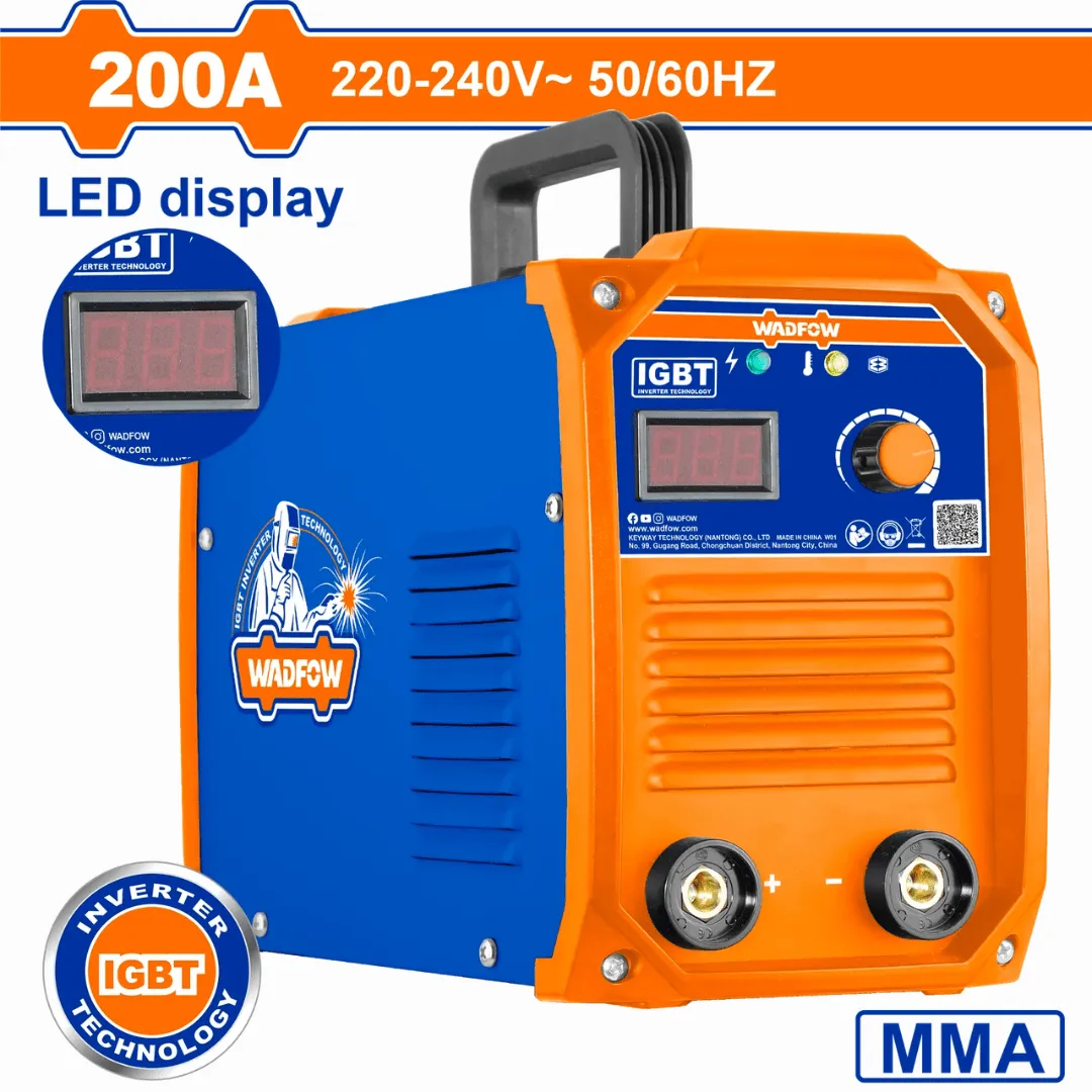 Wadfow IGBT Inverter MMA Welding Machine 200A @60% Duty cycle - WWD32001