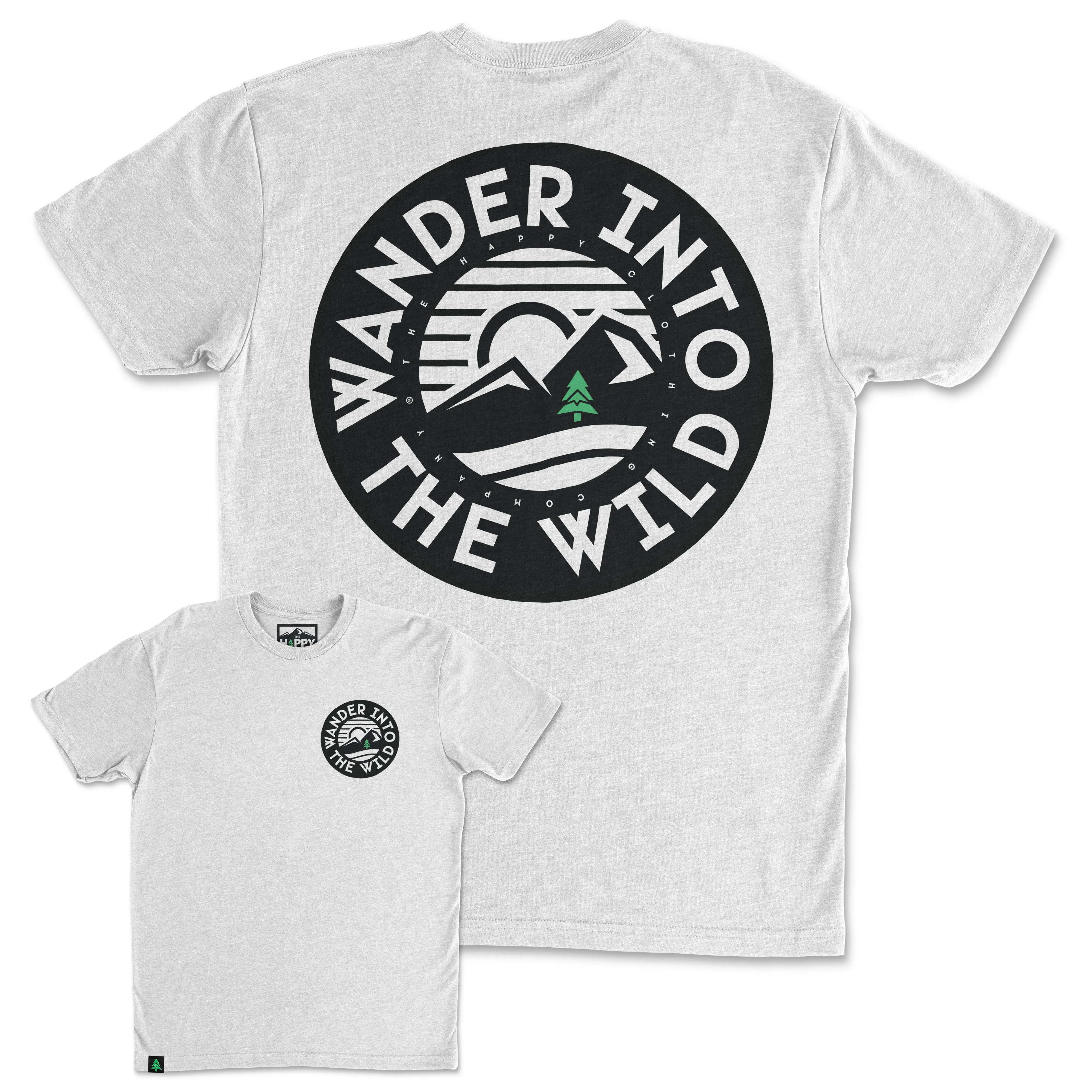 Wander Into The Wild Back Print 'Explorer Tee' | Lightweight Blend |