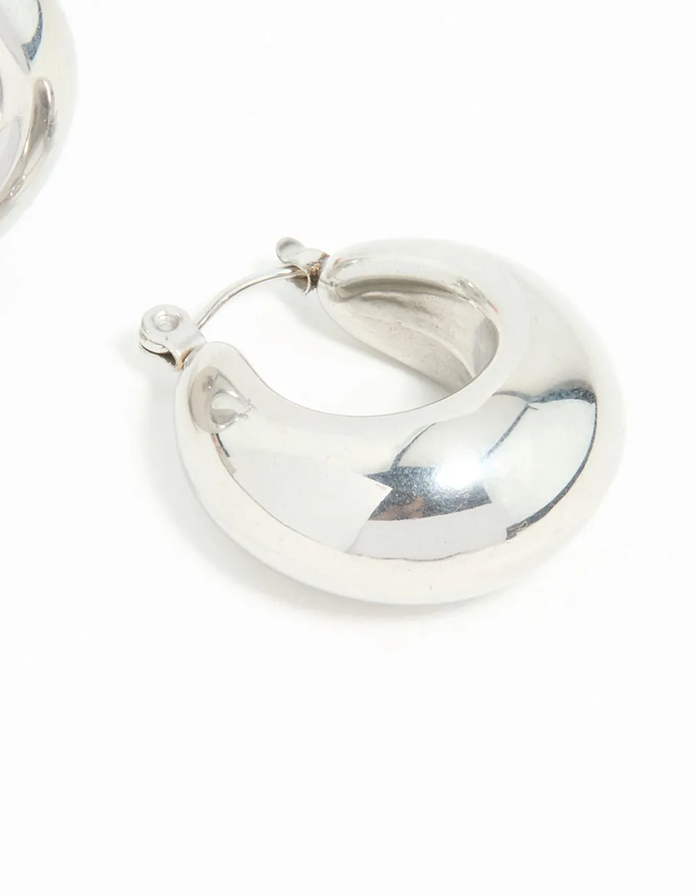 Waterproof Stainless Steel Full Bubble Hoop Earrings