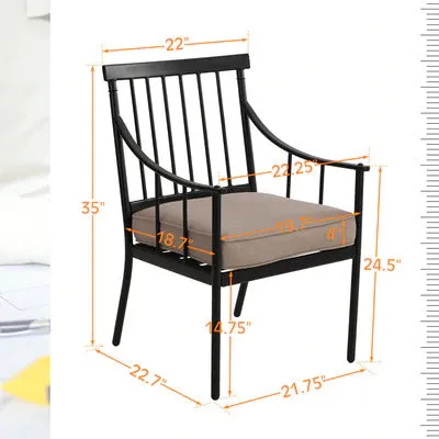 Wayfair Item! PHI VILLA 2-Piece Stylish Steel Patio Outdoor Dining Chairs Set - Retails $320US 