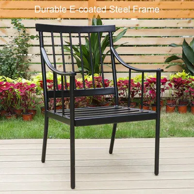 Wayfair Item! PHI VILLA 2-Piece Stylish Steel Patio Outdoor Dining Chairs Set - Retails $320US 