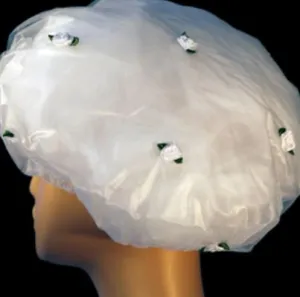 White Rose Shower Cap