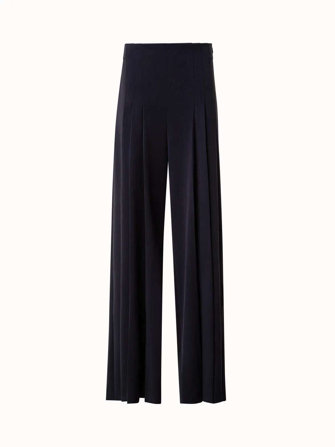 Wide Pleated Techno Stretch Pants