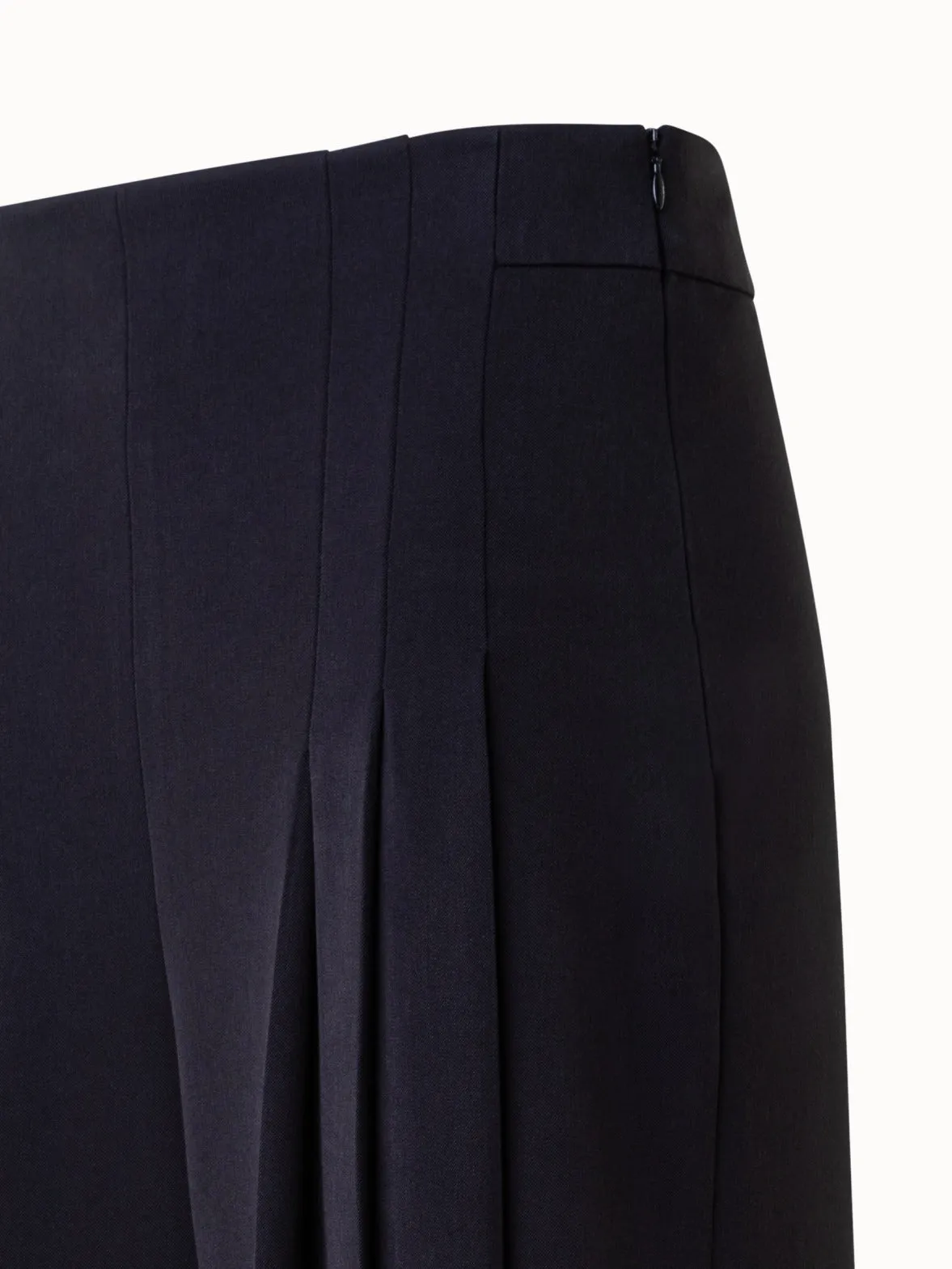 Wide Pleated Techno Stretch Pants