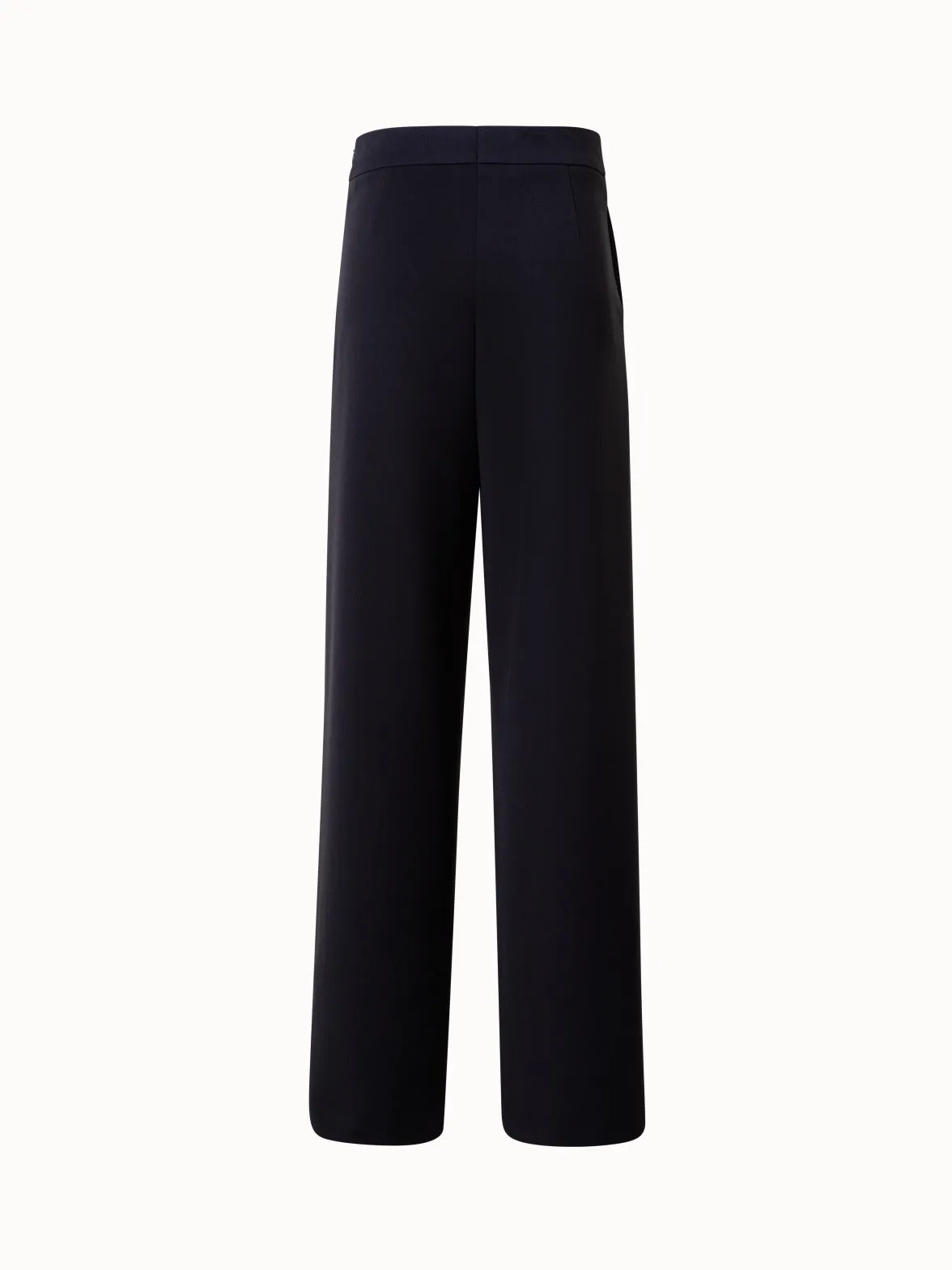 Wide Pleated Techno Stretch Pants