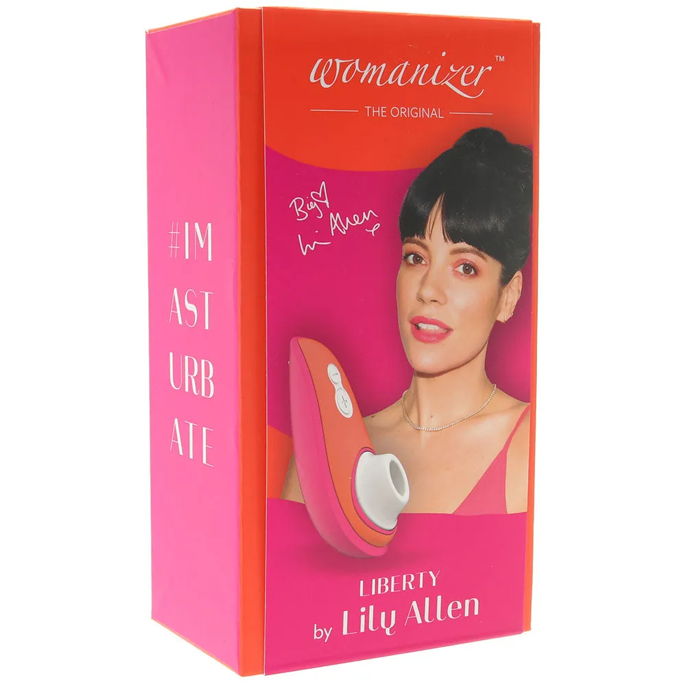 Womanizer Liberty by Lily Allen Rechargeable Silicone Compact Travel Pleasure Air Clitoral Stimulator Rebellious Pink