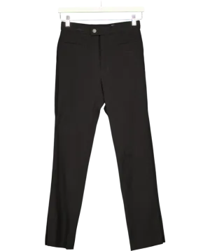 ZARA Black Stretch Split Hem Trousers UK XS