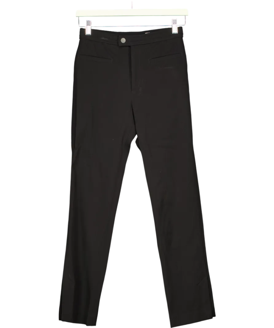 ZARA Black Stretch Split Hem Trousers UK XS